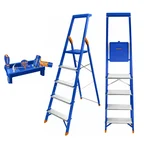 Wadfow WLD1H05 5 Steps Steel & Aluminium Household Ladder, 150 kg Load Capacity