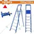 Wadfow WLD1H07 7 Steps Steel & Aluminium Household Ladder, 150 kg Load Capacity