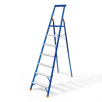 Wadfow WLD1H07 7 Steps Steel & Aluminium Household Ladder, 150 kg Load Capacity