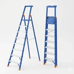Wadfow WLD1H08 8 Steps Steel & Aluminium Household Ladder, 150 kg Load Capacity
