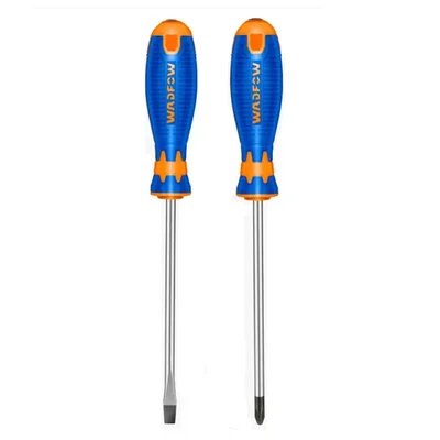 Wadfow 300 mm Screwdriver Flat and Magnetic head set 2 Pcs (WSS1402)