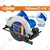 Wadfow 185mm (7-1/4") 1200 Watt Adjustable Cutting Depth & Bevel Cutting Circular Saw With Blade, 5300 RPM (WCW1512001)