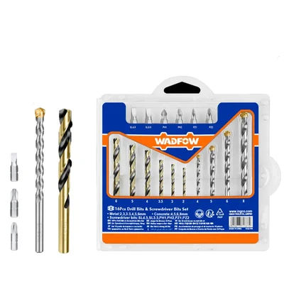 Wadfow 16 Pcs Drill Bits & Screwdriver Bits Set (WKS4165)
