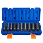 Wadfow Drive Deep Impact Socket Set 10Pcs Cr-V 1/2 Inches (WMS2D02)