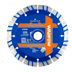 Wadfow 2 Pcs 159mm (6-1/4") Dry Diamond Disc Suitable For Dry & Wet Cutting Of Masonry Materials, Concrete, Tile, Stone & Brick (WDC1K07)
