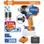 Wadfow 19mm (3/4") 20V Cordless BL 3-Mode Setting Impact Wrench With Battery-Charger & Sockets, Max. Torque 1280 N.m (WCD1B128)