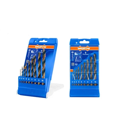 Wadfow 9 Pcs HSS Twist Drill Bits Set For Metal (WTD6B02)