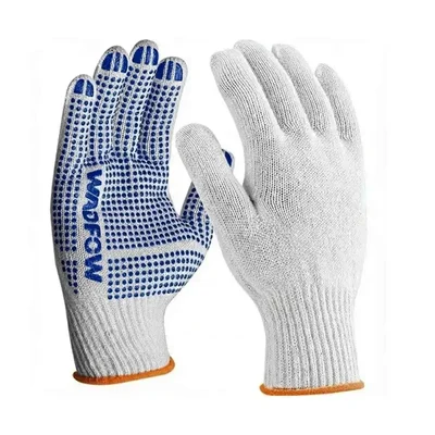 Wadfow WKG1801 Knitted & PVC Dotted Glove, Size - XL(Pack-1 Pair)