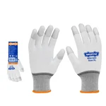 Wadfow WPG1803 White and Gray Cotton Work Gloves, Size - XL