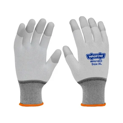 Wadfow WPG1803 White and Gray Cotton Work Gloves, Size - XL(Pack-1 Pair)