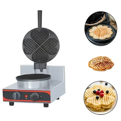 Akasa HWM 7 Heart Stainless Steel Waffle Maker Machine 3 inch, 1000W
