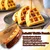 100 Pcs, Waffle Pouch Box for Packaging Brown Kraft Paper Box with Waffle Print Ideal for Bakery, Dessert Packaging