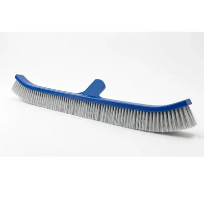 18 Inch Pool Wall Brush with Durable Plastic Handle and Soft Nylon Bristles