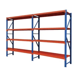 Alija 200 x 60 x 200 cm 4 Layers CRC Sheet Warehouse Rack, Load Capacity 350 Kg Each Shelf (Set of 2)