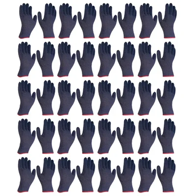 Reusable Washable Cotton Knitted Safety Gloves With Free size, Synthetic Material(Pack-20)