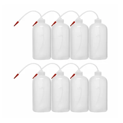 Pack of 8 Pcs Bello Polypropylene 250 ml Wash Bottle With 8 Screw Cap for Dispensing Liquid