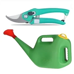 AGT Garden Tools Combo Kit of a 5 Ltr Watering Can & a Pruning Shears | Used for Small-Scale Gardening Processes (2 Tools)