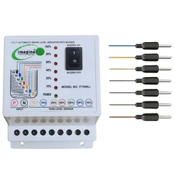 Imagine Technologies Water Level Indicator with Alarm on Tank Full with 7 SS Sensors (White, IT76WLI)-1 Year Warranty