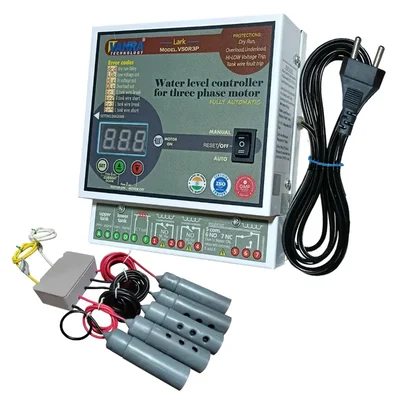 Vahra Fully Automatic Water Level Controller With 5 Carbon Sensor Kit For All 3Phase Submersible Starter Panel (V50R3P)