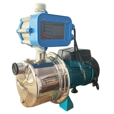 Heavy Duty 1.5Hp Single Phase SS Pressure Booster Pump With Automatic Pump Controller, 45m Head - 1 Year Warranty