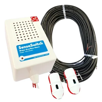SensaSwitch OCA-SW-Combo: Water Tank Overflow Alarm (Musical) with Water Sensor & 90ft Wire - 1 Year Warranty