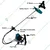 GRAMSTRONG 5 In 1 Multi Attachment 4 Stroke Backpack Brush Cutter With Round & Wave Tiller Combo