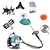 GRAMSTRONG 5 In 1 Multi Attachment 4 Stroke Backpack Brush Cutter With Round & Wave Tiller Combo