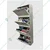 Welbuilt 4 Door 8 Shelf Double Decker Metal Shoe Rack for Home, 69 x 26 x 9.5 inches, Shoe Cabinet for Home with Lock