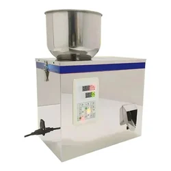 Tabletop 1gm to 50gm Stainless Steel Body Granule Filling Machine with Double Vibrator for Free Flow Powder Filling