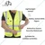 WeighTAJ Pack of 2 Safety Jacket - 2-inch Reflective Stripes at Front & Back, 4 Pockets