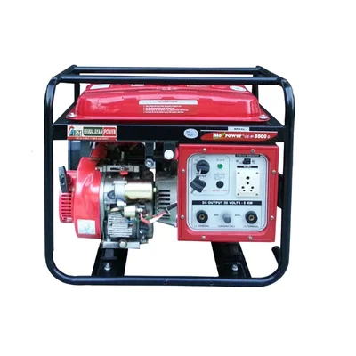 HPM 150 Amp Recoil and Self Start Portable Diesel Run DC Welder Generator with Battery (GE-W5500D)