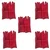 DSY Pack of 5 A-Grade Red Leather Welding Gloves. Full Lining. 2 parts