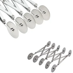 Combo Pack of Stainless Steel Expandable 10 Wheel and 5 Wheel Dough Cutter Roller for Pastry,Pizza,Pasta,Cakes & Cookies 