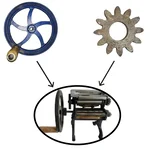 Wheel and 12 Teeth Mild Steel Gear(small) Combo for Noodle Making Machines
