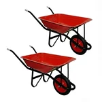 Agrolift 120 Kg Load Capacity Single Wheelbarrow With Solid Tyre (SHT-SL-Light Model)- Set Of 2