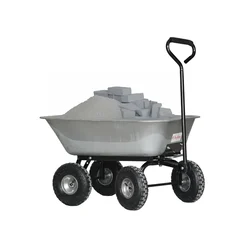 Bigapple 300 kg Capacity Metal Dump Cart Trolley With 10" Wheel (1 Year Warranty) 