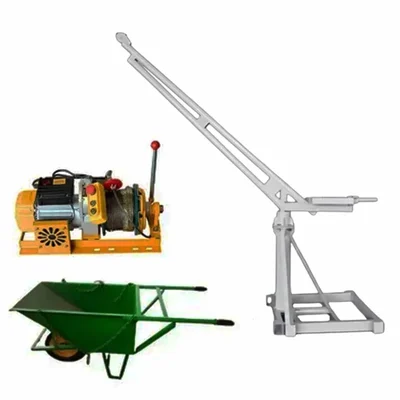 Crossbee 500 kg Mini Crane 360° With Electric Clutch Winch & One Wheel Trolley,3 HP Motor & 50 Meter & 8 mm Wire Rope