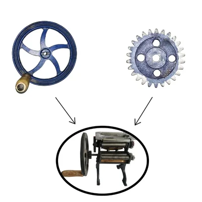 Wheel and 26 Teeth Mild Steel Gear(Big) Combo for Noodle Making Machines