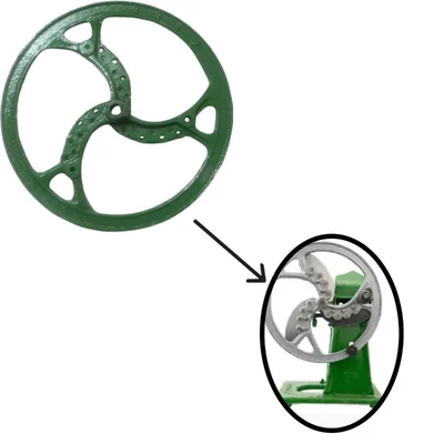 MS Wheel For Tabletop Manual SS Blades Chota Tokka Saag Cutter Machine
