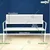 Ecofynd White 2 Seater Garden Bench 1.8ft(D) X 3.2ft(W) X 3.1ft(H) Waterproof Seating Bench for Indoor & Outdoor