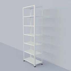 Alija 84 x 29 x 15 Inch 7 Shelves Multipurpose Storage Rack With Accessories ( Colour -Ivory)(Gauge-22 Gauge Shelves)