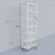 Alija 84 x 29 x 15 Inch 7 Shelves Multipurpose Storage Rack With Accessories ( Colour -Ivory)(Gauge-22 Gauge Shelves)