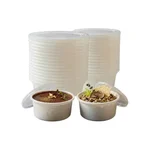 HORECA 500ml Milky White Container with Airtight Lids | Microwave Safe |For Meal Prep, Takeaway and Food Delivery