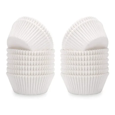 10000 Pcs, 25x17mm White Paper Disposable Baking Cupcake Liners For Professional Bakeries