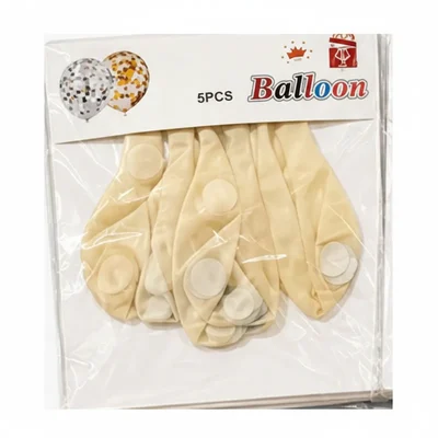 Pack of 10, 20, 30, 40, 50 White Dotted Confetti Balloons Pack 5 Pcs/pack Party Decoration Anniversary Birthday(Pack-10 pcs)