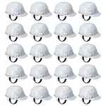 Heavy Duty Pack of 20 Adjustable Safety Helmet for Multipurpose Industrial Uses, Without Ratchet, Color - White