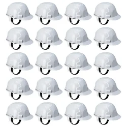Heavy Duty Pack of 20 Adjustable Safety Helmet for Multipurpose Industrial Uses, Without Ratchet, Color - White