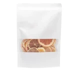 1 kg, 20x30 cm White Kraft Paper + Poly Pouch With Transparent Window for Grains, Herbs, Dry Fruits