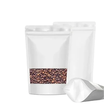 3kg, 30 x 40cm White Kraft Paper Pouch With Ziplock and Aluminum lining Inside for Dry Fruits and Spices(Pack-50 pcs)
