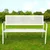 Ecofynd White 3 Seater Garden Bench 1.8ft(D) X 4.1ft(W) X 3.1ft(H) Waterproof Seating Bench for Indoor & Outdoor
